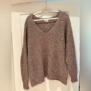 Wilfred Aritzia oversized cozy alpaca blend sweater brown tones size medium